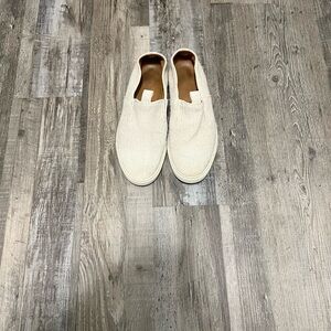 Marc Jacobs White Loafers with Woven Texture